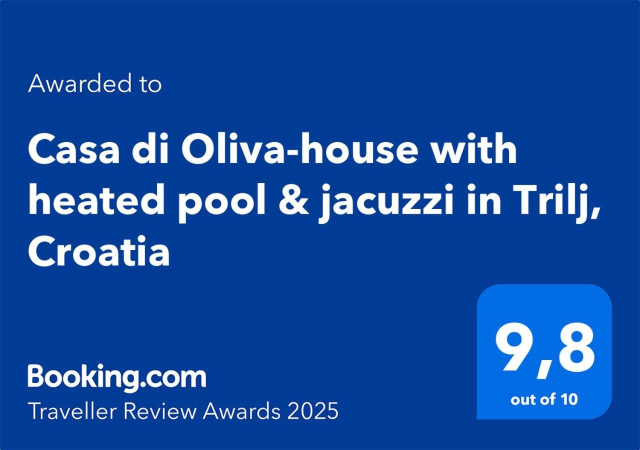 Casa Di Oliva-House With Heated Pool & Jacuzzi In Trilj, Croatiaヴィラ エクステリア 写真